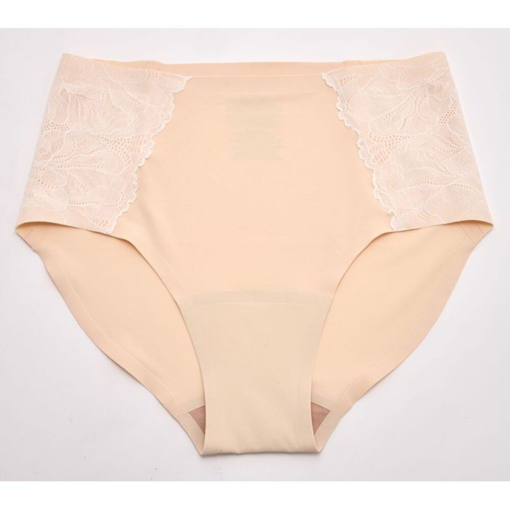 Gloria Vanderbilt Women's Plus Sz Panties One Size Lace High Waisted Pink